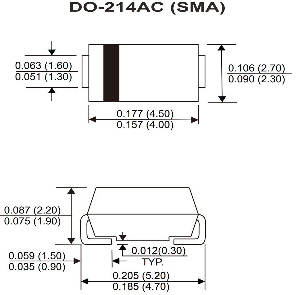 SS36 DIODE DO-214AC (SMA)