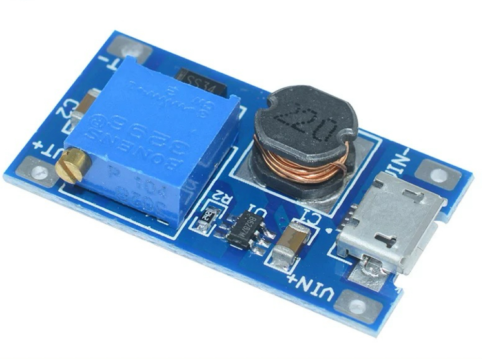 MT3608 DC-DC Boost Converter with Micro USB
